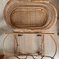 ゆりかご　クーファン　ベビーベッド　昭和レトロの画像