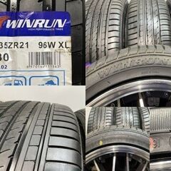 新品【WINRUN 245/35ZR21】夏タイヤ【BADX ロクサーニ マルチフォルケッタ 21インチ 9J5HPCD114.3+38】深リム アルファード等　(MTA122MY)クレジットカード QRコード決済可能の画像