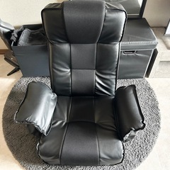 【美品オシャレ】リクライニングソファ座椅子360度回転の画像