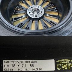 新品【GY LS2000 215/40R18 99W】夏タイヤ【RAYS VERSUS VOUGE レイズ ベルサス ヴォーグ 18インチ 7J5HPCD114.3+55】22年製　(MTA125MY)クレジットカード QRコード決済可能の画像