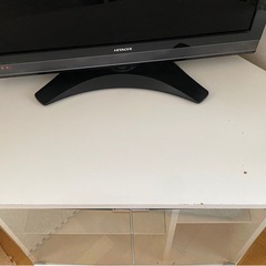 ■お譲り先決まりました■ コーナーテレビ台 ホワイト 収納棚付きの画像
