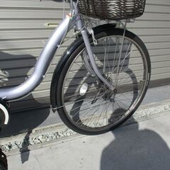 E599★整備済み　中古電動自転車★ヤマハ　パスナチュラ【27インチ　パープル　8.9Ah】の画像