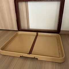 ！新品未使用！ペティオ (Petio) 片手でらくらく ドッグトレー ブラウン 犬用 ワイド の画像
