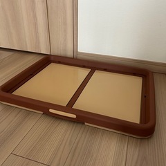 ！新品未使用！ペティオ (Petio) 片手でらくらく ドッグトレー ブラウン 犬用 ワイド の画像