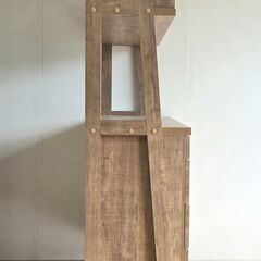 未使用訳あり シャビー＆ヴィンテージ キッチンボード 幅105 引出　奥行42 高さ175 カップボード レンジボード キッチン収納 食器棚の画像