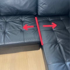カウチ本革ソファーの画像