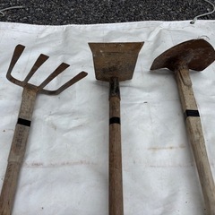 農作業クワ3本セット　中古品の画像