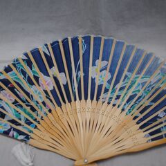 [1619] 扇子　2本セット　舞扇　花柄　蜻蛉　朝顔　レディース　メンズの画像