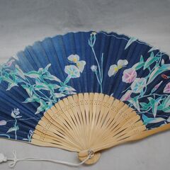 [1619] 扇子　2本セット　舞扇　花柄　蜻蛉　朝顔　レディース　メンズの画像