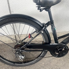 １０J19　太いタイヤの、シティサイクル２６サイズ　６段変速オートライト　★自転車専門店の中古車です★　【消費税込み・防犯登録６００円込みの画像