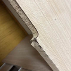 ナチュラル木製デスク 引き出し付き 回転チェアの画像
