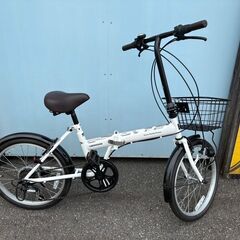 あさひ 折りたたみ 自転車 20インチ CASULY カジュリーフォールディング 外装6段変速 中古 美品の画像