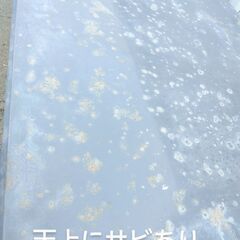 □ 灯り付き物置 高さ152.3㎝ 幅150.3㎝ 両方に仕切り、板あり 鍵無し 全体的に錆び キズ 色剥がれ 汚れ有 の画像