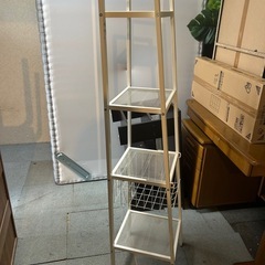 IKEA レールベリ　ホワイト, 35x148 cmスチール4段オープンシェルフの画像