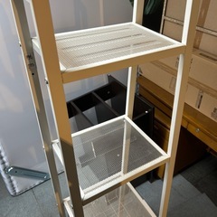 IKEA レールベリ　ホワイト, 35x148 cmスチール4段オープンシェルフの画像