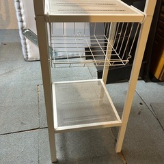 IKEA レールベリ　ホワイト, 35x148 cmスチール4段オープンシェルフの画像