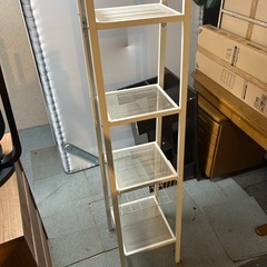IKEA レールベリ　ホワイト, 35x148 cmスチール4段オープンシェルフの画像