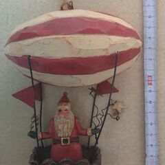 クリスマスオーナメント(飛行船に乗ったサンタクロース)の画像