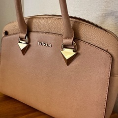 美品　FURLAピンクレザーハンドバッグの画像