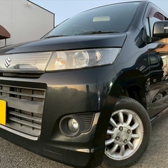 低走行8万キロ台☆月々8千円〜分割払い可‼️ 車検2年付き！【名義変更代込み】☆スズキ ワゴンRスティングレー☆HDDナビ付き☆走行中DVD見れます☆プッシュスタート☆ドライブレコーダー付きのフル装備☆社外アルミ☆そのまま乗って帰れます！の画像