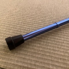未使用新品◾️折り畳み可能　5段階調整可能　軽量アルミステッキその1　ブルー　替えゴム付き　主に男性向きの画像