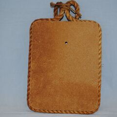 [1620J] アイヌ キアパ　木彫り　木製　壁掛け　17x22cm　工芸品の画像