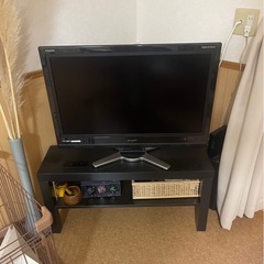 SHARP液晶テレビ　➕IKEAテレビ台の画像