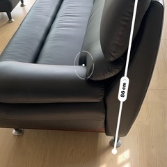 サコダ　三人掛けソファ　オットマン付き　※引取希望10/22（水）18時以降の画像