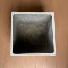 植木鉢 25cm  正方形 軽量セメント ファイバーセメント 白の画像