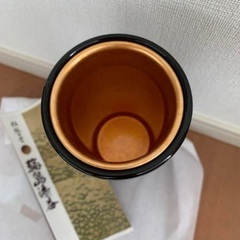新品未使用　輪島塗　花瓶　台座つきの画像