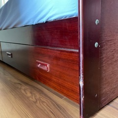 シングルベッド・マットレス付き！の画像