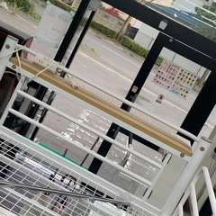 美原店 大人気！ 宮付き ロフトベッド ホワイト　コンセント付きの画像