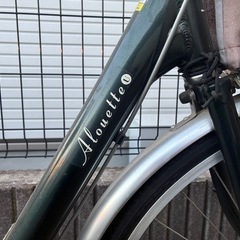 サイクルベースあさひアルエットU 26インチ グリーン Alouette Uカゴ付き自転車 ママチャリの画像