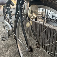 サイクルベースあさひアルエットU 26インチ グリーン Alouette Uカゴ付き自転車 ママチャリの画像