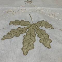 未使用　刺繍入りテーブルクロス 140x180cmの画像