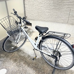 45,580円　 イオンバイク購入　ガクチャリ ノーパンク軽快車 27インチ 6段　ホワイトの画像