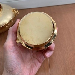 香炉　茶釜　24金メッキ　仏具の画像