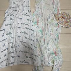 90cm女の子の夏服・スリーパー・帽子まとめ売りの画像