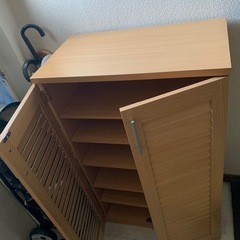 【即決2,000円】木製6段靴箱／目立つ傷なし／船堀受け渡しの画像
