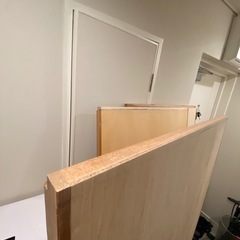 【DIY材料にも是非】美品　引き戸　木材　造作品　3枚　自作テーブルにも　の画像