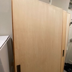 【DIY材料にも是非】美品　引き戸　木材　造作品　3枚　自作テーブルにも　の画像