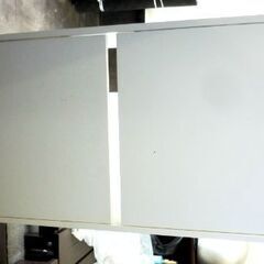 BISSA 2段シューズキャビネット、ホワイト、49x28x93 cmの画像