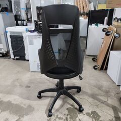 10/20終 ニトリ オフィスチェア W650×D680×1160-1260mm ブラック/ホワイト系 25j菊DOの画像