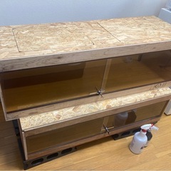 【美中古】爬虫類ケージ全面防水仕様120×40×40金網ダブルの通気口ありペット　小動物　ケージ　ケース　飼育ケースの画像