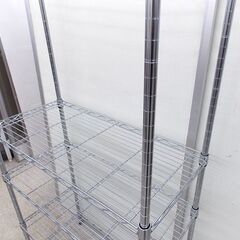 メタルラック 5段 幅74×奥行34×高さ152cm スチールラック 高さ調整可能 棚 札幌 西野店の画像