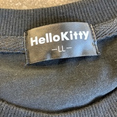 M2510-240 Hello Kitty プリントTシャツ 半袖 LLサイズ ブラック キズ汚れ有りの画像