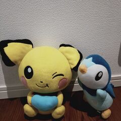 ポケモン ぬいぐるみ2点 ピチュー ポッチャマの画像