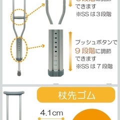 松葉杖 竹虎 2本 Sサイズ【未使用】の画像