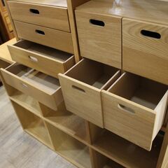 【川崎市宮前区リサイクルオフ】MUJI　無印良品　収納付きスタッキングシェルフ　の画像