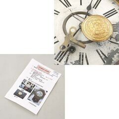 動作品 名古屋時計 柱時計 高さ48cm 八角 小型金筋 掛け時計 振り子式 ゼンマイ式 渦リン 8日巻 明治30年頃 札幌市 清田区 平岡の画像